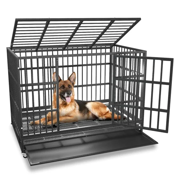 38 inch Heavy Duty Indestructible and Escape-Proof Dog Crate