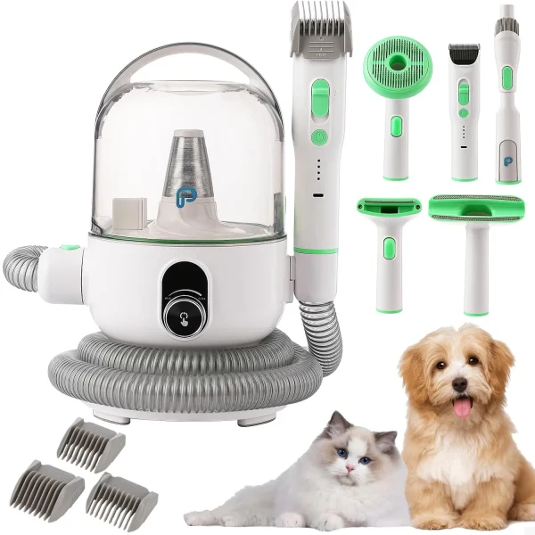 Pet Grooming Kit with 2L Vacuum Suction 99% Pet Hair